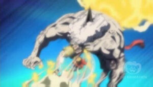 Luffy's All-out Attack! Red Hawk Blasts!